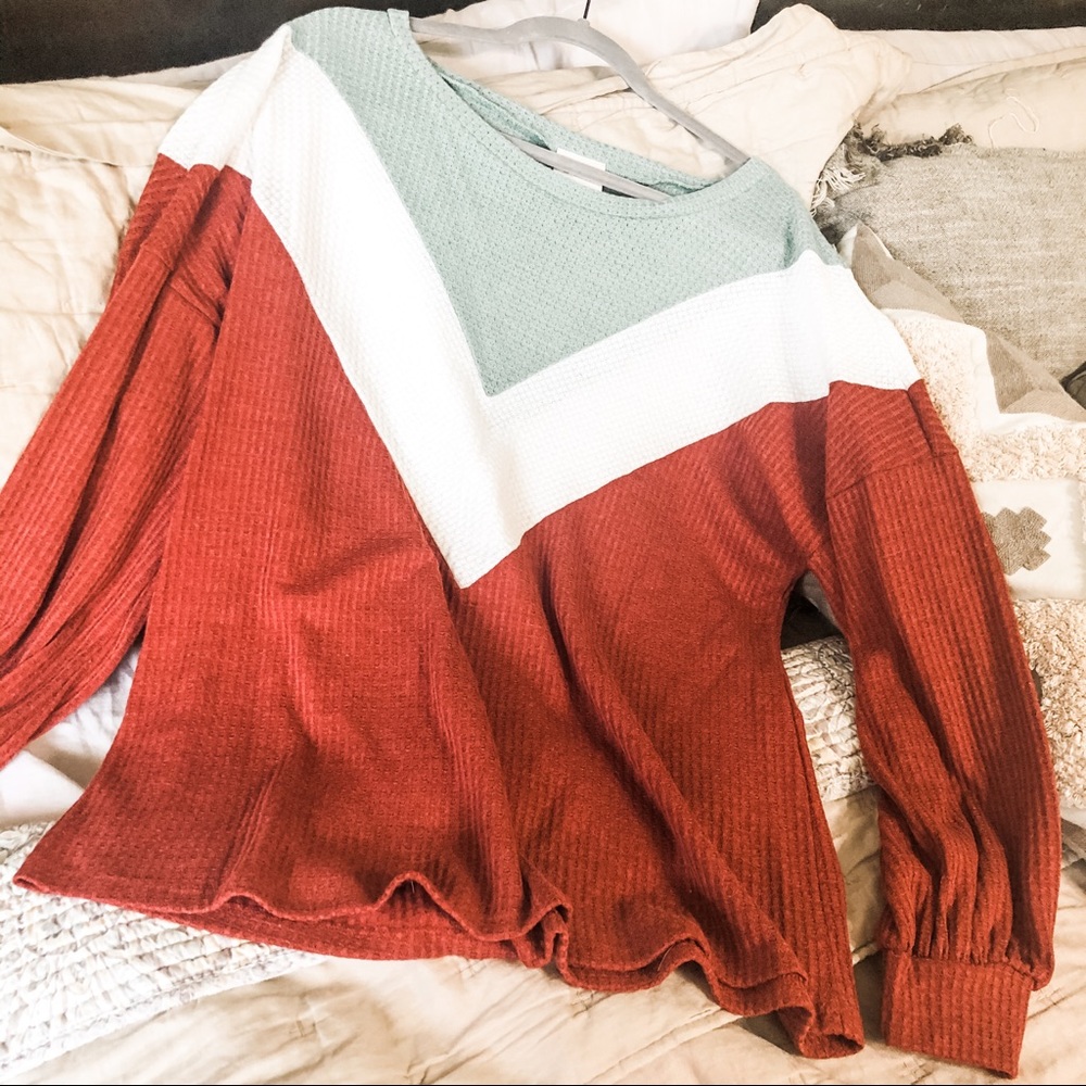 Chevron long sleeve top from a boutique